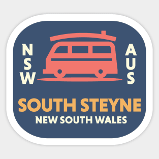 Retro Surfing Emblem South Steyne NSW Australia // Vintage Surfing Badge Sticker